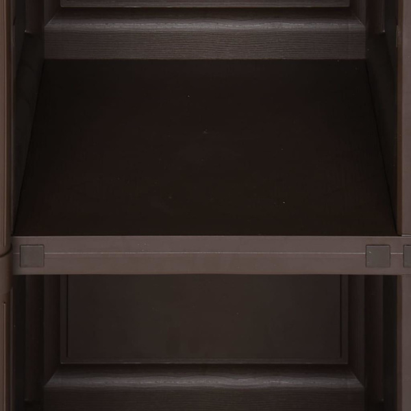 vidaXL Plastskåp 40x43x125 cm träimitation brun Brun