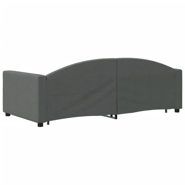 vidaXL Dagbädd utdragbar mörkgrå 90x190 cm tyg Grå
