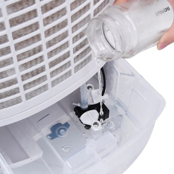 vidaXL 2-i-1 portabel luftkylare 80 W Vit