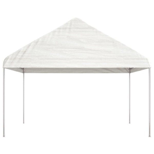 vidaXL Paviljong med tak vit 6,69x4,08x3,22 m polyeten Vit