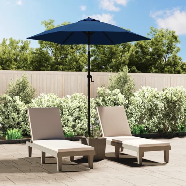 vidaXL Parasoll blå 200x224 cm aluminium Blå
