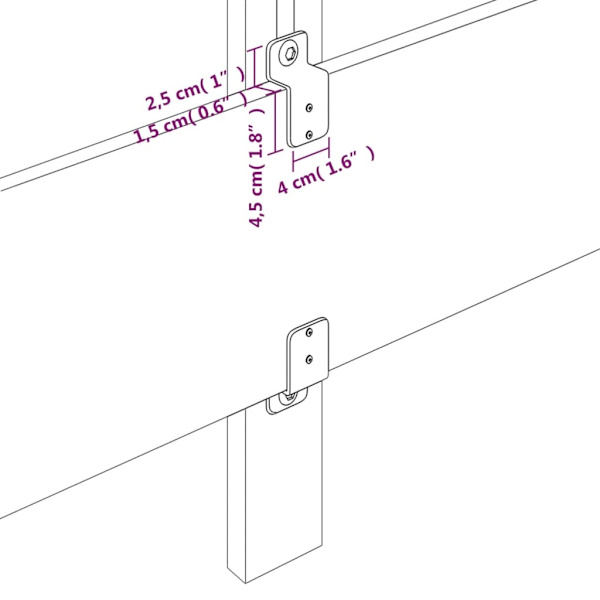 vidaXL Sänggavel med kanter vit 83x16x118/128 cm konstläder Vit