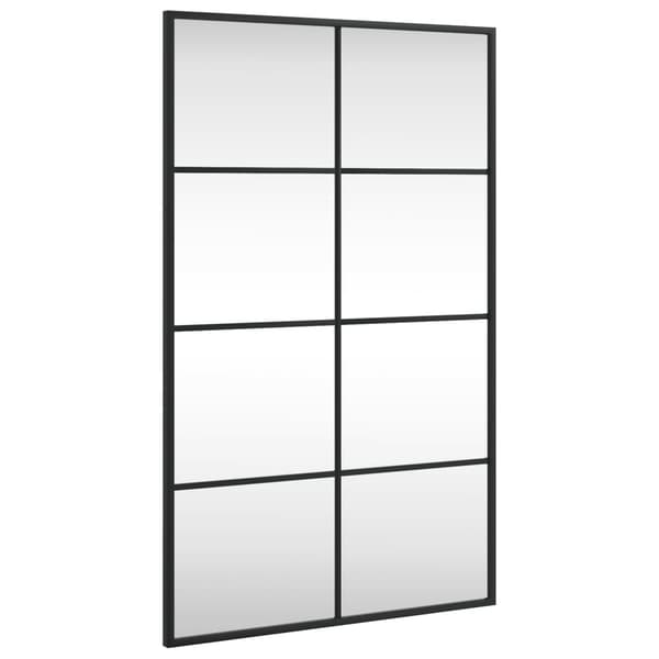 vidaXL Väggspegel svart 50x80 cm rektangulär järn art
