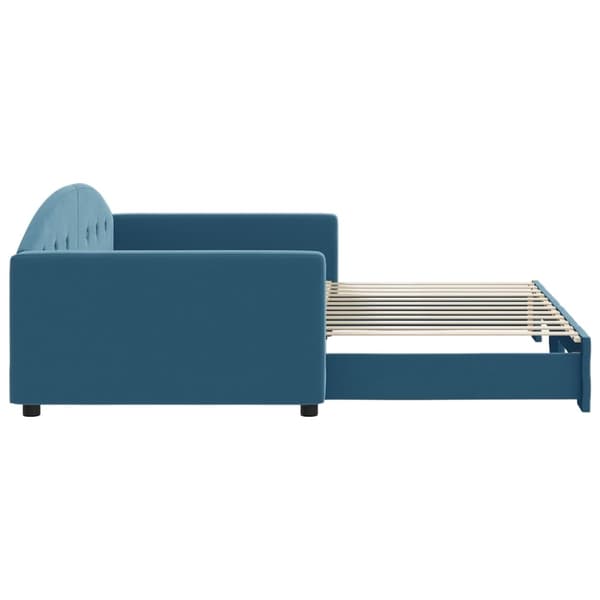 vidaXL Dagbädd utdragbar blå 100x200 cm sammet Blå
