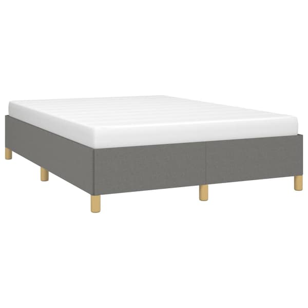 vidaXL Sängram mörkgrå 140x200 cm tyg Grå