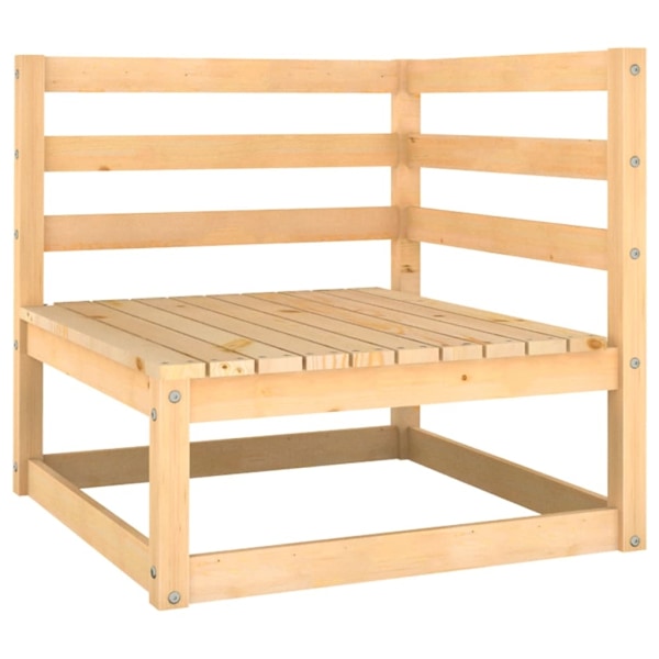 vidaXL Loungegrupp 3 delar massiv furu Brun