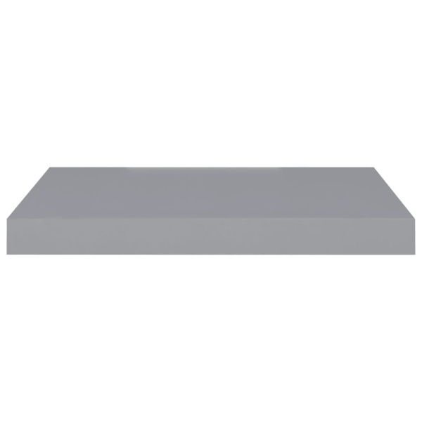 vidaXL Svävande vägghyllor 2 st grå 50x23x3,8 cm MDF grå