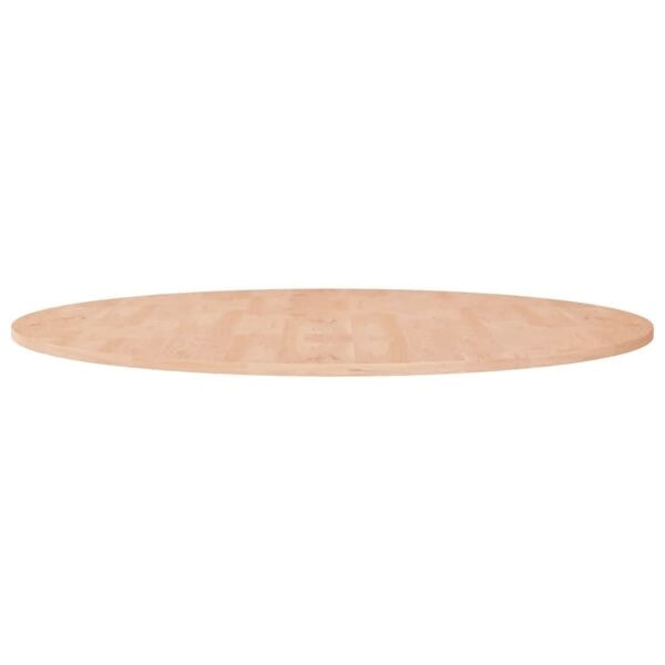 vidaXL Rund bordsskiva Ø90x1,5 cm obehandlat massiv ek Brun