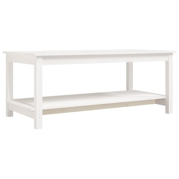 vidaXL Soffbord vit 110x55x45 cm massiv furu Vit