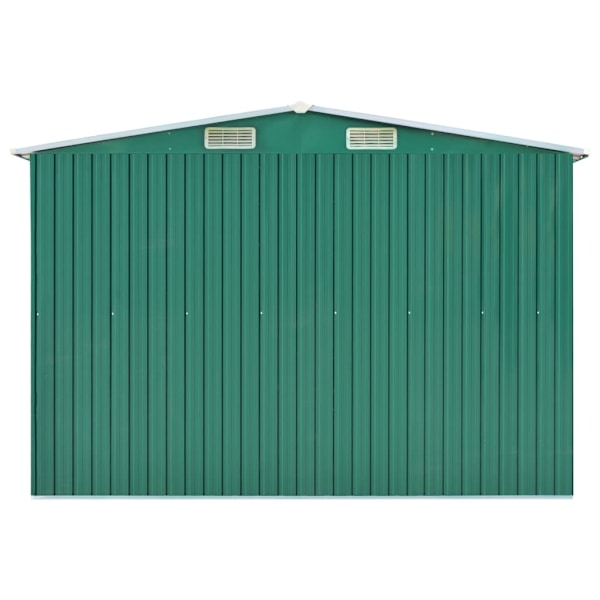 vidaXL Trädgårdsskjul grön 257x779x181 cm galvaniserat stål Grön