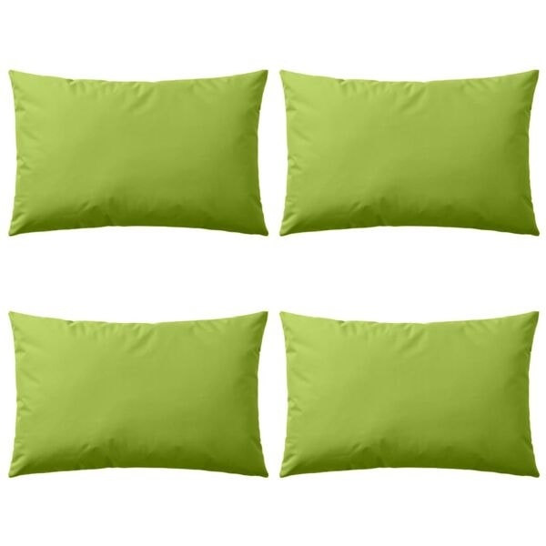 vidaXL Prydnadskuddar för trädgården 4 st 60x40 cm äppelgrön Grön