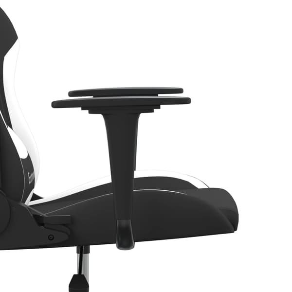 vidaXL Gamingstol svart och vit tyg Vit