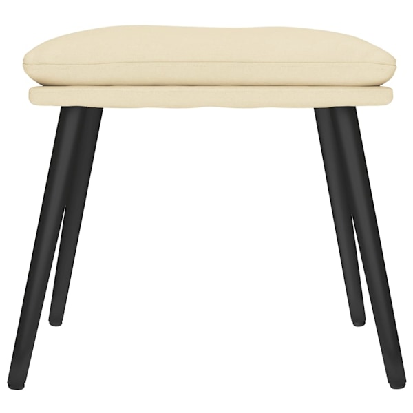 vidaXL Fotpall gräddvit 45x29,5x35 cm tyg Kräm