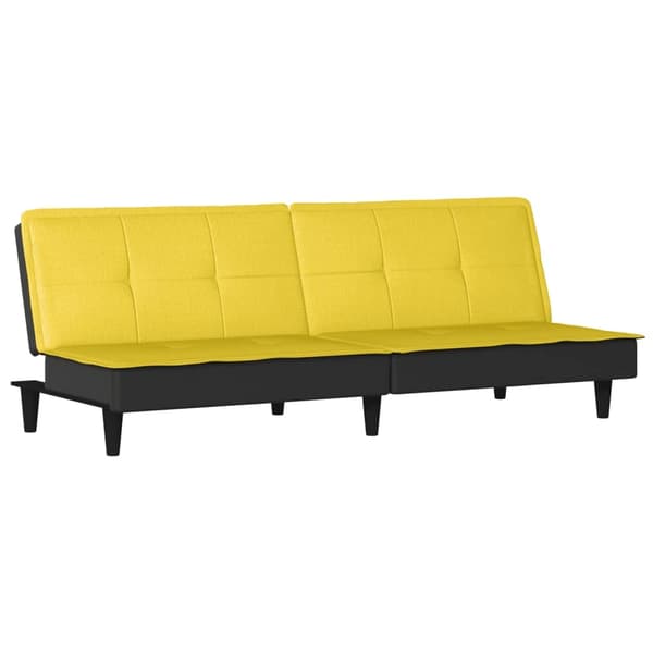 vidaXL Bäddsoffa ljusgul tyg Gul
