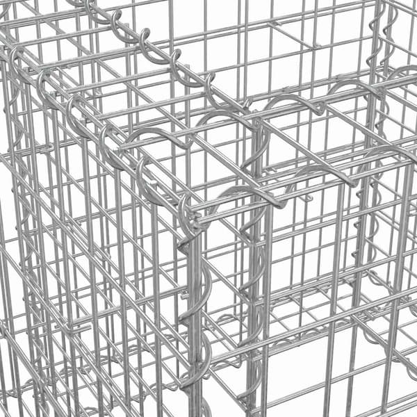 vidaXL Gabionkorg silver 70x70x65 cm galvaniserat järn Silver