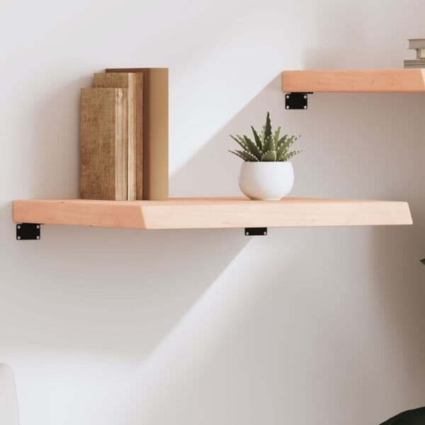 vidaXL Hyllplan 60x60x(2-6) cm obehandlad massiv ek Brun