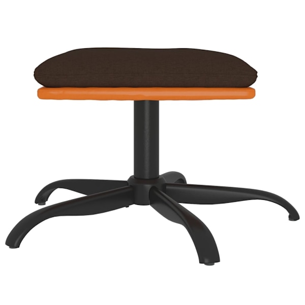 vidaXL Fotpall brun 60x60x36 cm tyg och konstläder Brun