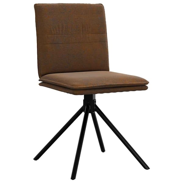 vidaXL Matstolar 6 st brun konstmocka Brun
