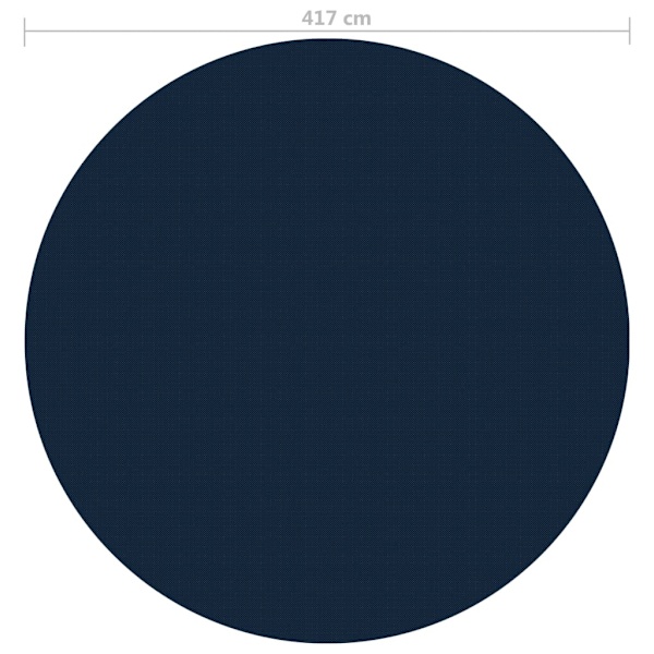 vidaXL Värmeduk för pool PE 417 cm svart och blå Svart