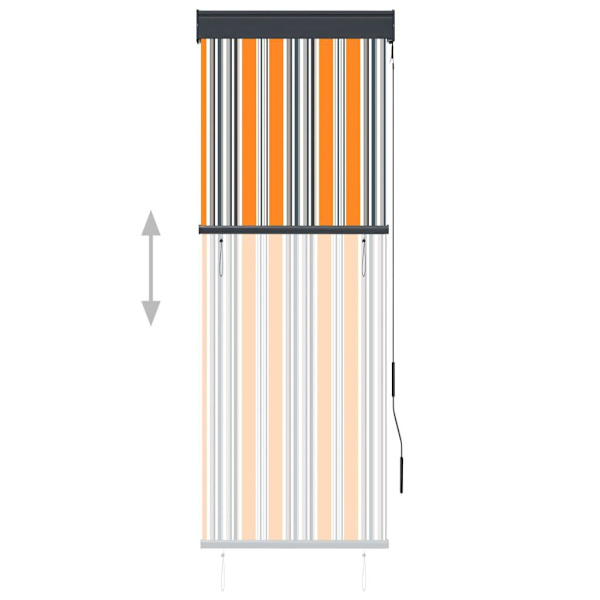 vidaXL Rullgardin utomhus 60x250 cm gul och blå multifärg