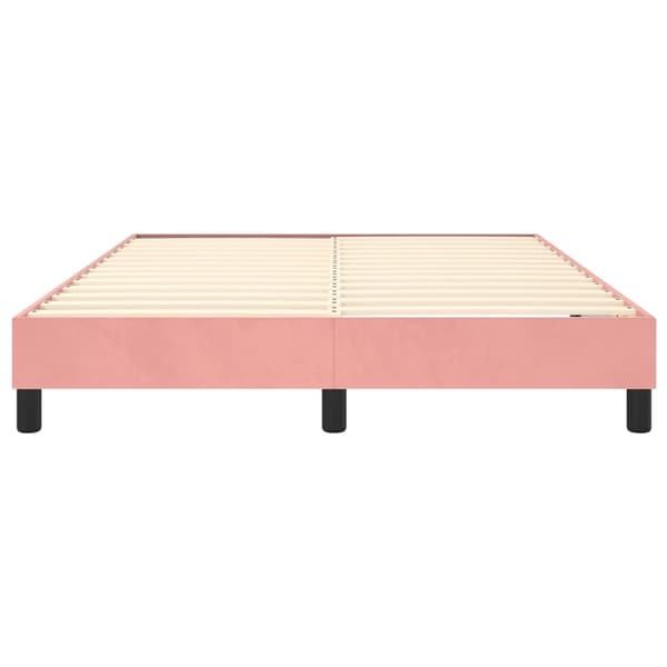 vidaXL Sängram rosa 140x200 cm sammet Rosa