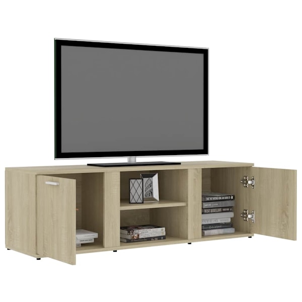 vidaXL TV-bänk sonoma-ek 120x34x37 cm konstruerat trä Brun