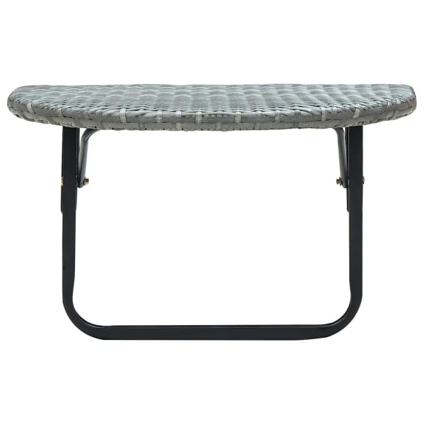 vidaXL Balkongbord grå 60x60x40 cm konstrotting grå