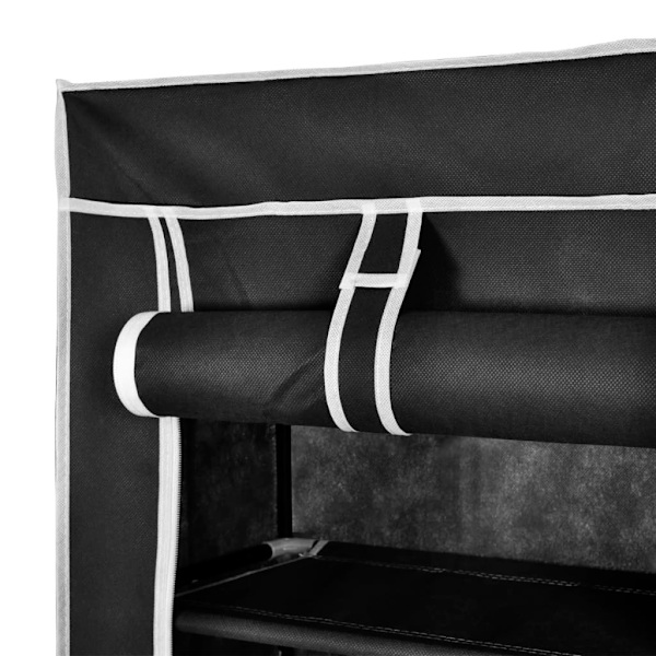 vidaXL Skoskåp överdrag 162x57x29 cm svart Svart