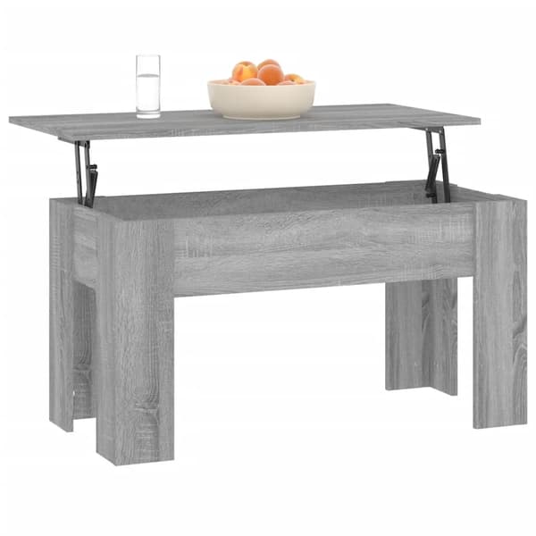 vidaXL Soffbord grå sonoma 101x49x52 cm konstruerat trä Grå