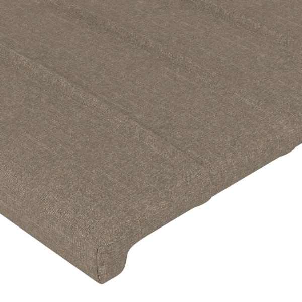 vidaXL Sänggavel LED taupe 147x16x78/88 cm tyg Taupe