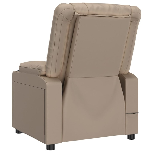 vidaXL Massagefåtölj cappuccino konstläder Brun