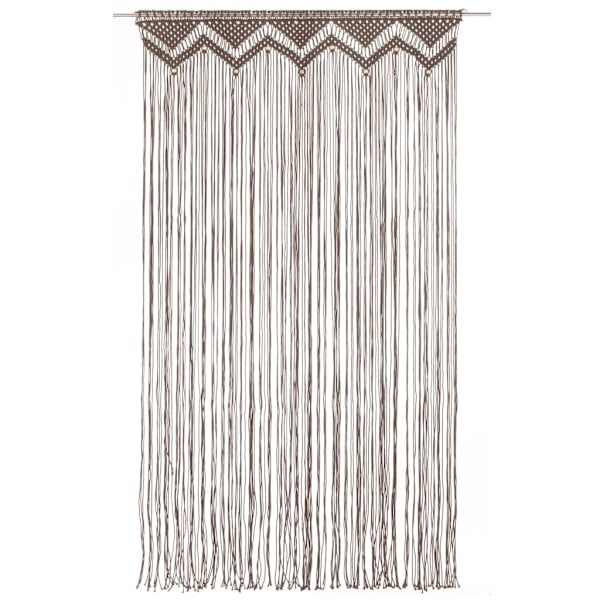 vidaXL Gardin makramé taupe 140x240 cm bomull Taupe