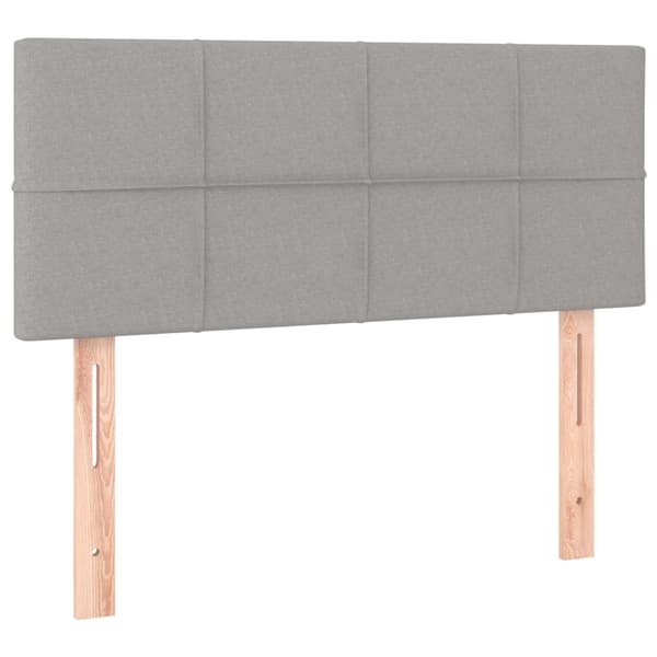 vidaXL Sänggavel ljusgrå 100x5x78/88 cm tyg Grå