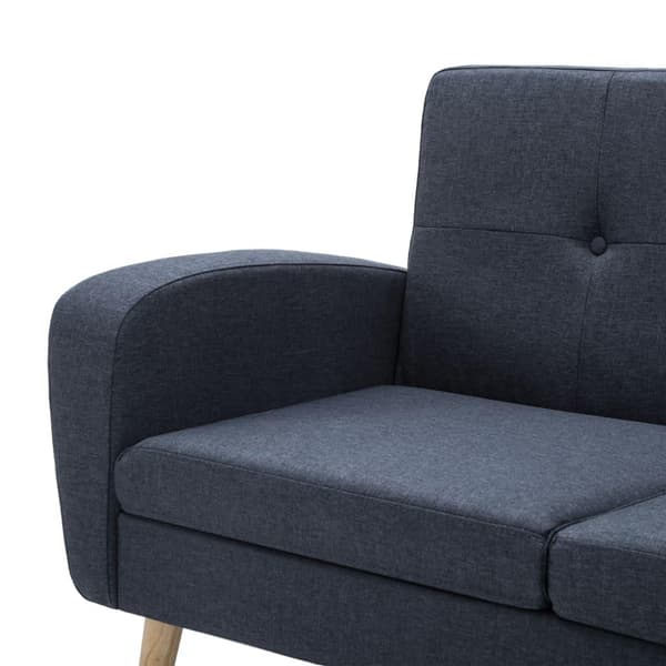 vidaXL Soffa L-formad tyg 186x136x79 cm mörkgrå grå