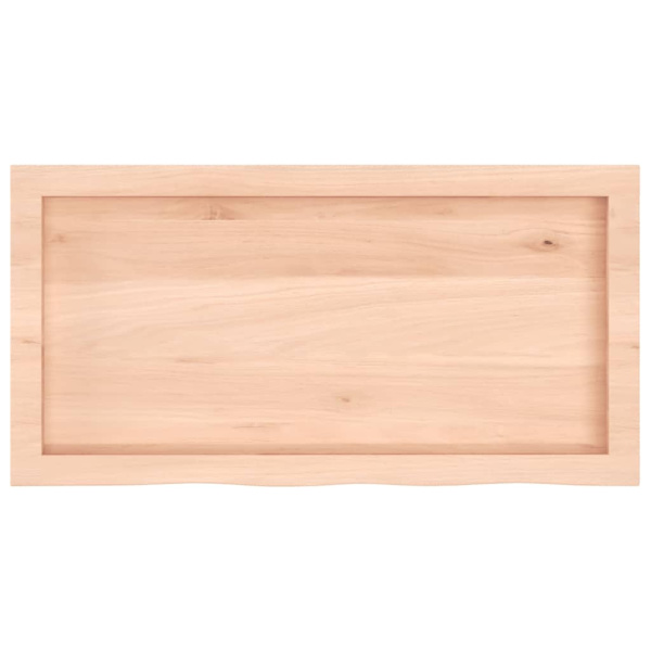 vidaXL Bordsskiva 80x40x(2-4) cm obehandlad massiv ek Brun