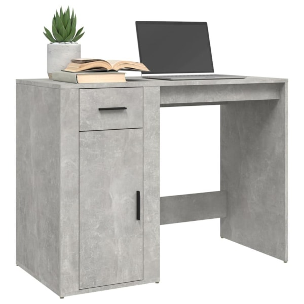 vidaXL Skrivbord betonggrå 100x49x75 cm konstruerat trä Grå