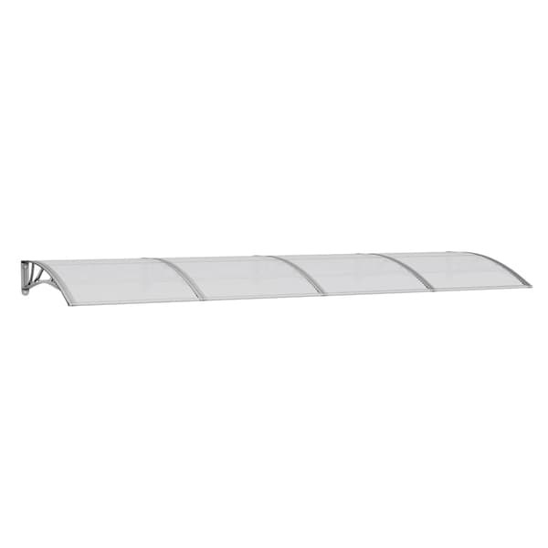 vidaXL Entrétak grå 350x100 cm polykarbonat Grå