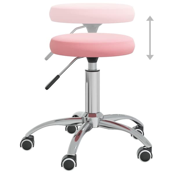 vidaXL Massagepall rosa sammet Rosa