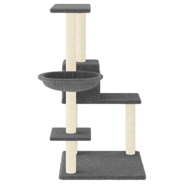 vidaXL Klösträd med sisalpelare mörkgrå 95 cm Grå