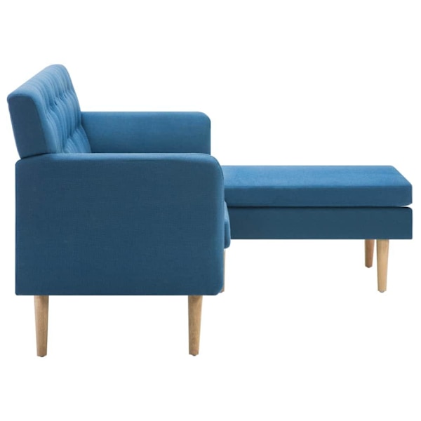 vidaXL Soffa L-formad tyg 171,5x138x81,5 cm blå Blå