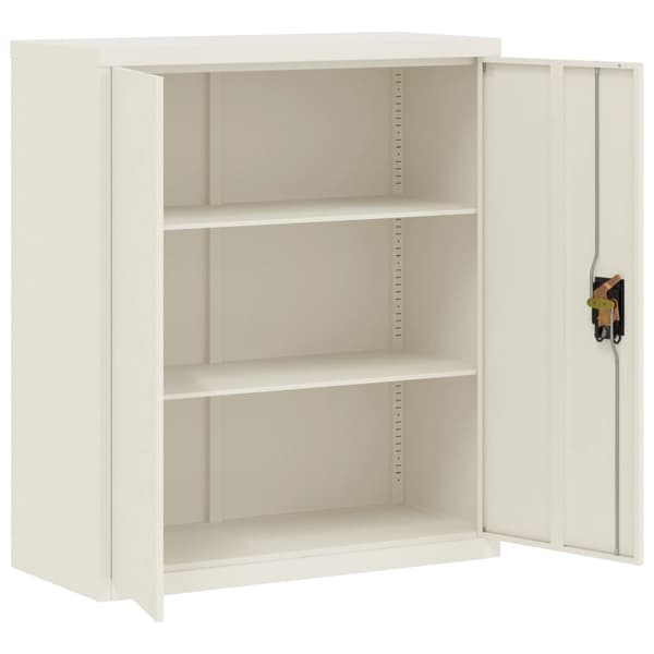 vidaXL Dokumentskåp vit 90x40x145 cm stål Vit
