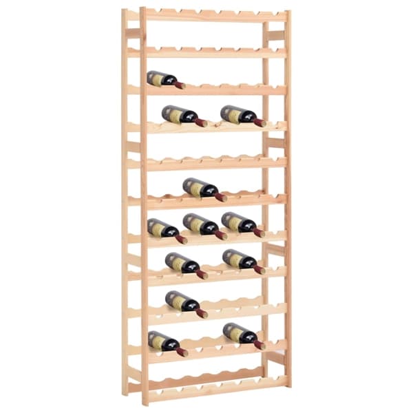 vidaXL Vinställ för 77 flaskor furu Beige