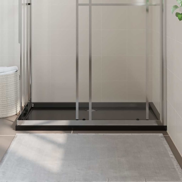 vidaXL Duschkar rektangulärt ABS svart 70x120 cm Svart