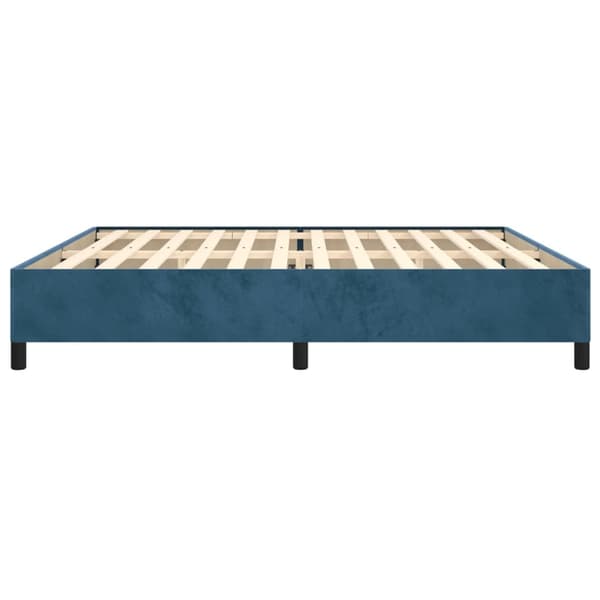 vidaXL Sängram mörkblå 200x200 cm sammet Blå