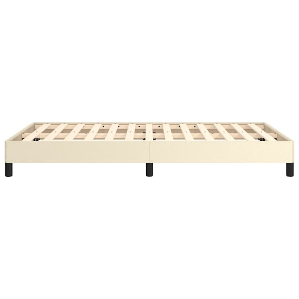 vidaXL Sängram gräddvit 120x200 cm konstläder Kräm