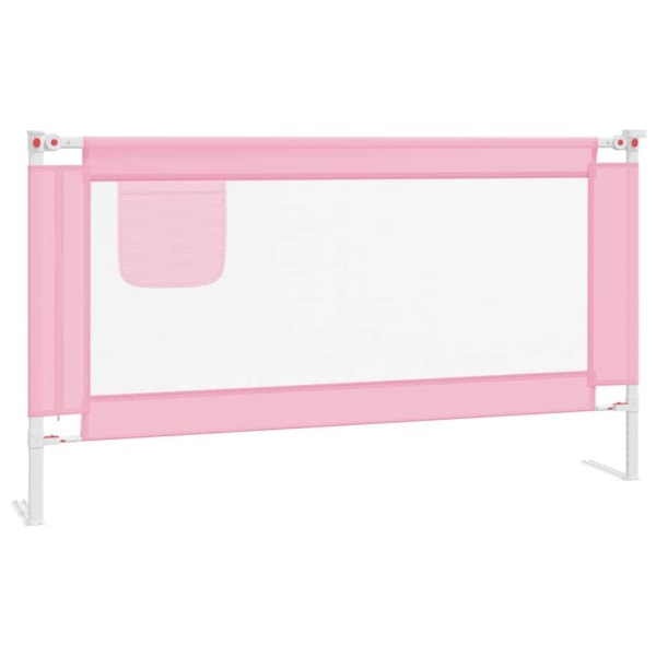 vidaXL Sängskena för barn rosa 150x25 cm tyg Rosa