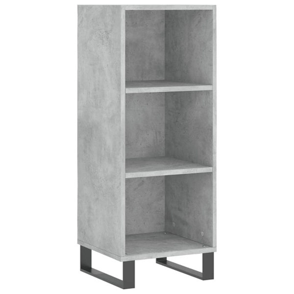 vidaXL Högskåp betonggrå 34,5x34x180 cm konstruerat trä Grå