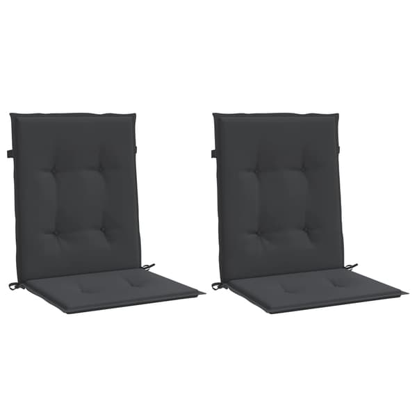 vidaXL Trädgårdsstolsdynor 2 st Svart 100 x 50 x 3 cm Svart