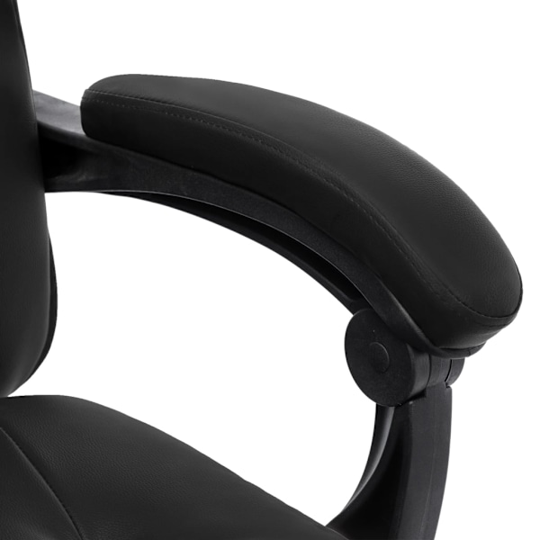 vidaXL Massagekontorsstol svart konstläder Svart