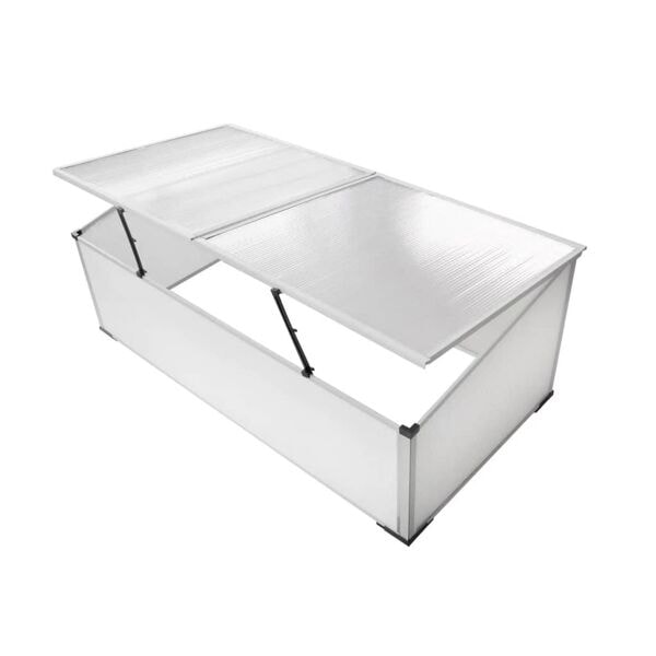 vidaXL Drivbänk med 2 lock utan golv Transparent